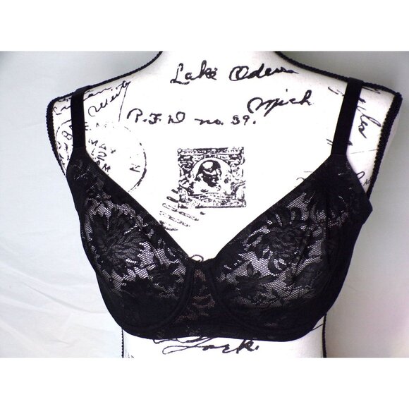 🆕NATORI Levitate Non-Padded Underwire Lace T-Shirt Bra 34DDD Black #724320 - Picture 7 of 10